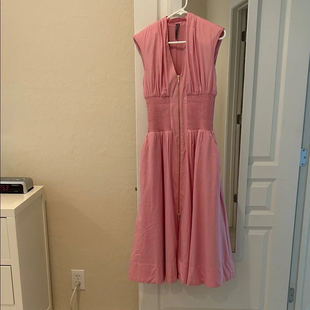 Anthropologie Pink Midi Dress - Picture 1 of 6
